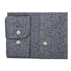 Chemise Imprimée Bleue Et Beige - ULDÉRIC -Magasin De Bexley 0164207o ulderic bleu et beige 6