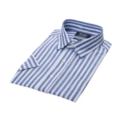 Chemise Homme Manches Courtes Bleu Océan à Rayures Blanches - SALVIEN MC 13 Chemise Homme Manches Courtes Bleu Océan à Rayures Blanches - SALVIEN MC -Magasin De Bexley 0164300f salvien mc bleu ocean et blanc 5