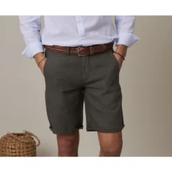 Bermuda Lin Olive Foncé - BORYS