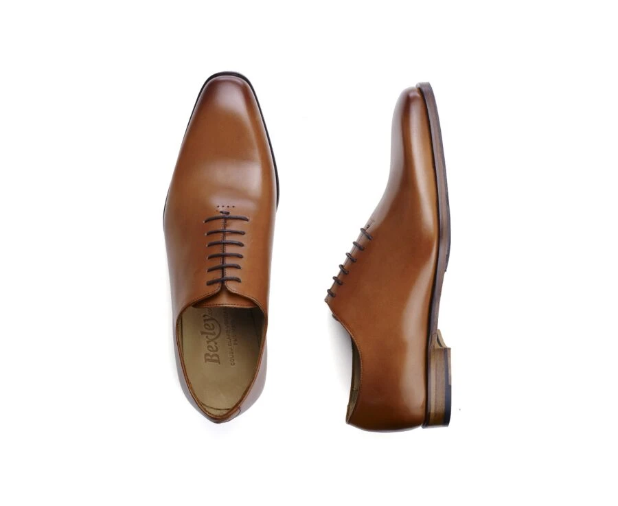 Richelieu Homme Gold Patiné Semelle Cuir Avec Patin - BELLAGIO PATIN 5 Richelieu Homme Gold Patiné Semelle Cuir Avec Patin - BELLAGIO PATIN – Image 3