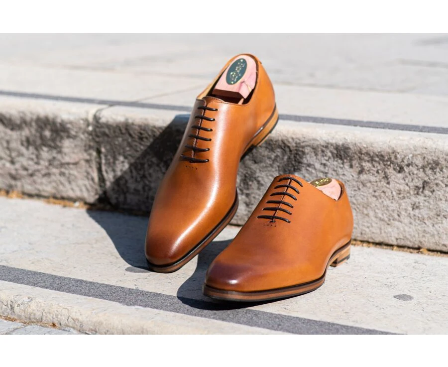 Richelieu Homme Gold Patiné Semelle Cuir Avec Patin - BELLAGIO PATIN 8 Richelieu Homme Gold Patiné Semelle Cuir Avec Patin - BELLAGIO PATIN – Image 6