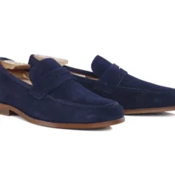 Mocassin Homme Cuir Velours Marine - DERVIO -Magasin De Bexley 01659016 dervio velours marine 2