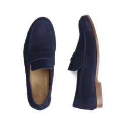 Mocassin Homme Cuir Velours Marine - DERVIO -Magasin De Bexley 01659016 dervio velours marine 3