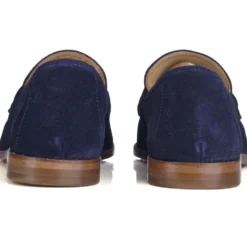 Mocassin Homme Cuir Velours Marine - DERVIO -Magasin De Bexley 01659016 dervio velours marine 4