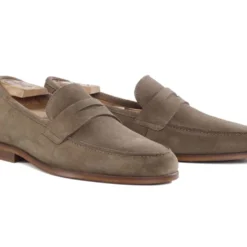 Mocassin Homme Cuir Velours Taupe - DERVIO 9 Mocassin Homme Cuir Velours Taupe - DERVIO -Magasin De Bexley 0165901g dervio velours taupe 2