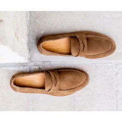 Mocassin Homme Cuir Velours Taupe - DERVIO 13 Mocassin Homme Cuir Velours Taupe - DERVIO -Magasin De Bexley 0165901g dervio velours taupe 7