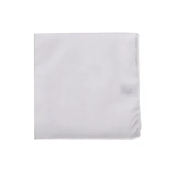Pochette Costume Homme Coton Unie Blanc
