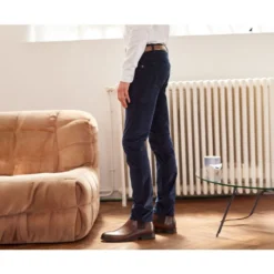 Pantalon 5 Poches Velours Homme Bleu - KARS -Magasin De Bexley 01667006 kars bleu2 3