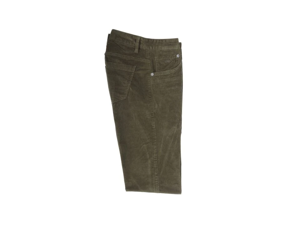 Pantalon 5 Poches Velours Homme Olive - KARS 7 Pantalon 5 Poches Velours Homme Olive - KARS – Image 5