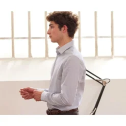 Chemise Twill Blanche à Carreaux Bleu Océan Homme- MARTINIEN -Magasin De Bexley 01671064 martinien blanc et bleu ocean 3