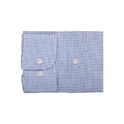 Chemise Twill Blanche à Carreaux Bleu Océan Homme- MARTINIEN -Magasin De Bexley 01671064 martinien blanc et bleu ocean 6