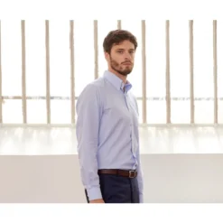 Chemise Twill Rouge Blanc à Petits Carreaux Bleu - STELLAN -Magasin De Bexley 0167205i stellan blanc et bleu 3