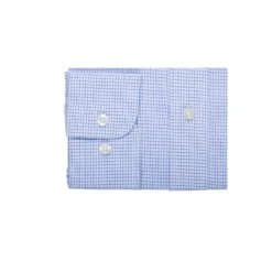 Chemise Twill Rouge Blanc à Petits Carreaux Bleu - STELLAN -Magasin De Bexley 0167205i stellan blanc et bleu 6