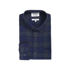 Chemise Flanelle Navy Et Vert Foncé - Poche Poitrine - ANDRICK -Magasin De Bexley 016730c3 andrick navy et vert fonce 4