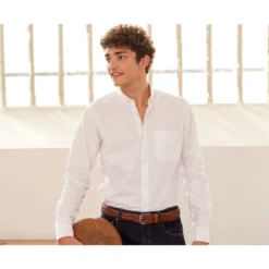 Chemise Blanche 100% Coton - Col Américain - EVHAN