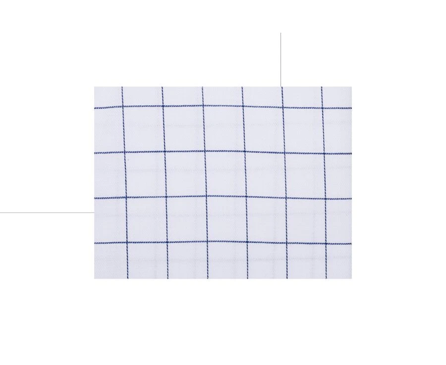 Chemise Blanche Carreaux Bleus - Col Français - SERGIUS 9 Chemise Blanche Carreaux Bleus - Col Français - SERGIUS – Image 7