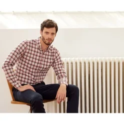 Chemise Flanelle Rouge Et Ecru - Poche Poitrine - ALDERICK 11 Chemise Flanelle Rouge Et Ecru - Poche Poitrine - ALDERICK -Magasin De Bexley 016780dm alderick navy rouge et ecru 3