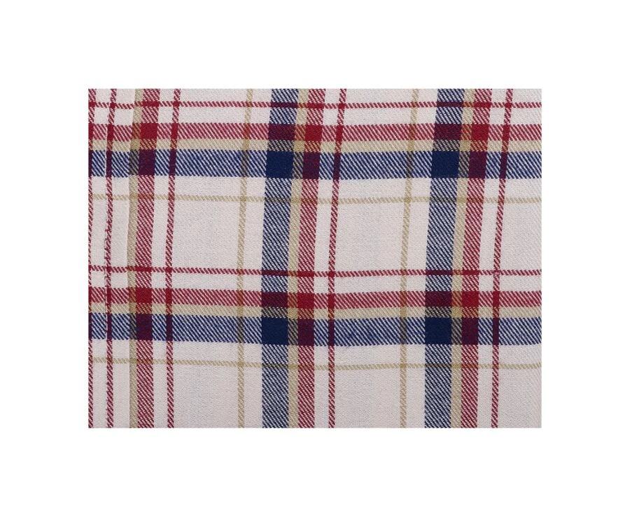 Chemise Flanelle Rouge Et Ecru - Poche Poitrine - ALDERICK 9 Chemise Flanelle Rouge Et Ecru - Poche Poitrine - ALDERICK – Image 7