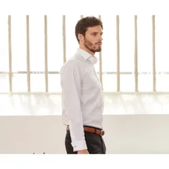 Chemise Homme Blanche à Boutons De Manchette - ALBERTINO CLASSIC -Magasin De Bexley 01685004 albertino classic blanc 3
