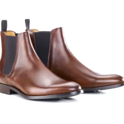 Chelsea Boots Semelle Gomme Homme Cognac Patiné - TODDINGTON GOMME -Magasin De Bexley 0169105a toddington gomme cognac patine 2