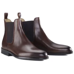 Boots Cuir Homme Chocolat Patiné - FLAGER GOMME VILLE -Magasin De Bexley 0169600a flager gomme ville chocolat patine 2