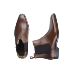 Low Boots Cuir Homme Châtaigne Patiné - BERGAME GOMME VILLE -Magasin De Bexley 01697007 bergame gomme ville chataigne patine 3