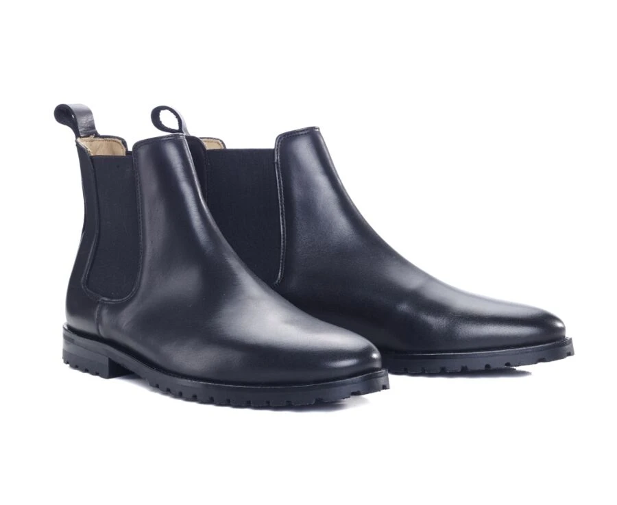 Chelsea Boots Semelle Gomme Avec Talon Bottier Noir - BENTFIELD GOMME 4 Chelsea Boots Semelle Gomme Avec Talon Bottier Noir - BENTFIELD GOMME – Image 2