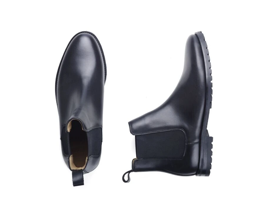 Chelsea Boots Semelle Gomme Avec Talon Bottier Noir - BENTFIELD GOMME 5 Chelsea Boots Semelle Gomme Avec Talon Bottier Noir - BENTFIELD GOMME – Image 3