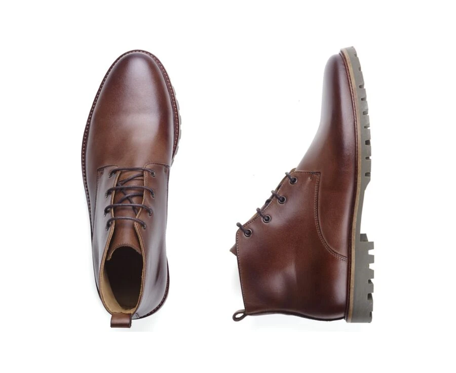 Boots Semelle Gomme Homme Chocolat Patiné - CANFIELD GOMME 5 Boots Semelle Gomme Homme Chocolat Patiné - CANFIELD GOMME – Image 3