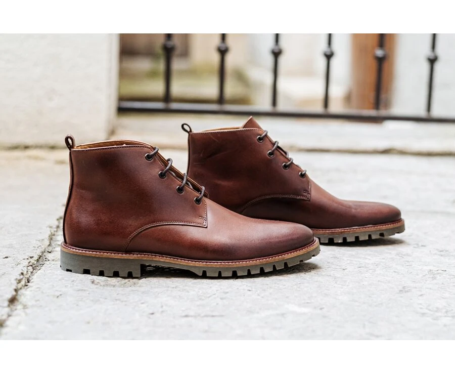 Boots Semelle Gomme Homme Chocolat Patiné - CANFIELD GOMME 8 Boots Semelle Gomme Homme Chocolat Patiné - CANFIELD GOMME – Image 6