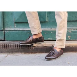 Chaussures Bateau Homme Cuir Marron Foncé - TRAWLER -Magasin De Bexley 03500h trawler marron fonce 6