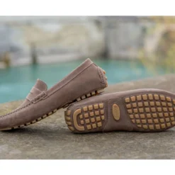 Mocassin été Velours Taupe - BISCAYNE -Magasin De Bexley 08701g biscayne velours taupe 8