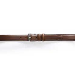 Ceinture Cuir Homme Châtaigne Avec Boucle Argent - BRIXTON SILVER -Magasin De Bexley 332001 brixtonsilver chataigne 3