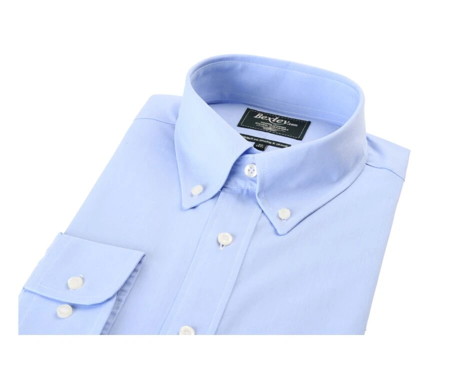 Chemise Bleue Oxford à Poche - Col Américain - HAROLD 7 Chemise Bleue Oxford à Poche - Col Américain - HAROLD – Image 5
