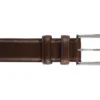Ceinture Luxe Homme Châtaigne - WESTGATE SILVER