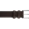 Ceinture Luxe Homme Chocolat - WESTGATE SILVER