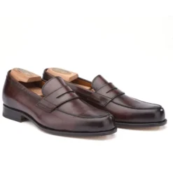 Mocassin Homme Cuir Chocolat Patiné - WEMBLEY CLASSIC -Magasin De Bexley 37200a wembley classic chocolat patine 2