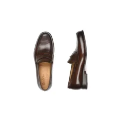 Mocassin Homme Cuir Chocolat Patiné - WEMBLEY CLASSIC -Magasin De Bexley 37200a wembley classic chocolat patine 3
