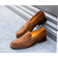 Mocassin Homme Velours Havane - WEMBLEY CLASSIC -Magasin De Bexley 372015 wembleyclassic velours havane 7