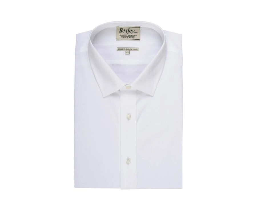 Chemise Blanche Coton Popeline - Col Français - LOUIS 6 Chemise Blanche Coton Popeline - Col Français - LOUIS – Image 4