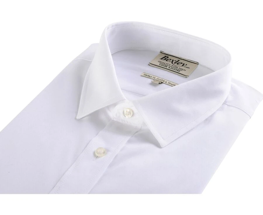 Chemise Blanche Coton Popeline - Col Français - LOUIS 7 Chemise Blanche Coton Popeline - Col Français - LOUIS – Image 5