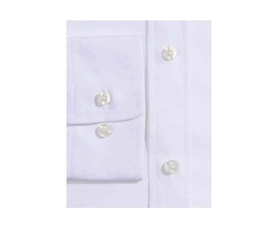 Chemise Blanche Coton Popeline - Col Français - LOUIS 8 Chemise Blanche Coton Popeline - Col Français - LOUIS – Image 6