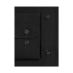 Chemise Noire Coton Popeline - Col Français - LOUIS -Magasin De Bexley 404010 louis noir 8