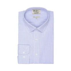 Chemise à Carreaux Fins Blancs Et Bleus - MARTIN -Magasin De Bexley 41300e martin bleu ocean 1