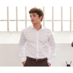 Chemise Blanche Coton Twill Double Fil - GIORGIO