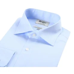 Chemise Bleue Pâle Coton - GIORGIO -Magasin De Bexley 43803s giorgio bleu pale 5